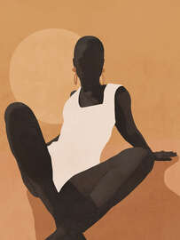 Magnettafel Abstract Sunset Girl I