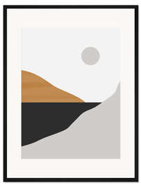Gerahmter Kunstdruck Minimale Landschaft
