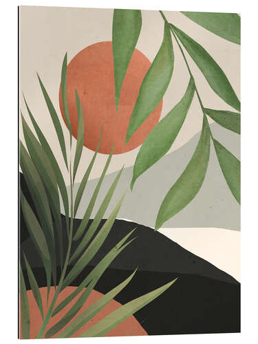 Galleritryk Abstract Tropical Leaves I