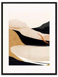 Gerahmter Kunstdruck Abstrakte Landschaft