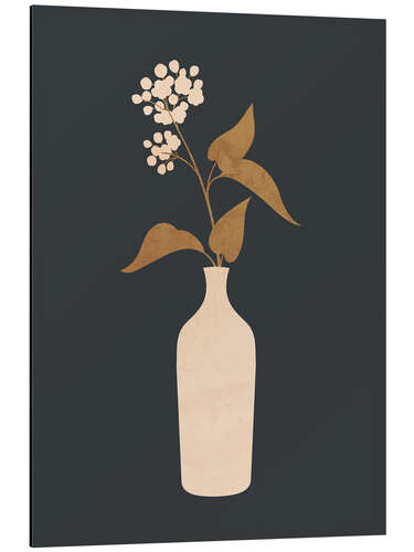 Tableau en aluminium Minimal flower still life