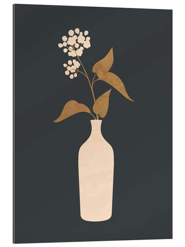 Tableau en plexi-alu Minimal flower still life