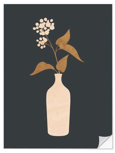 Wandsticker Minimales Blumen-Stillleben