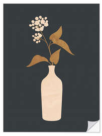 Wandsticker Minimales Blumen-Stillleben
