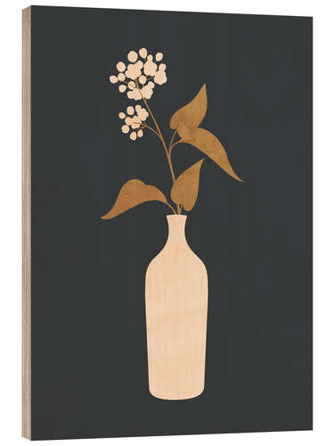 Stampa su legno Minimal flower still life