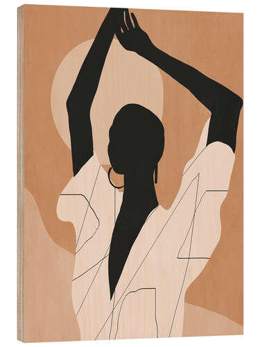 Cuadro de madera Abstract Sunset Girl II