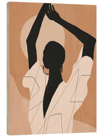 Cuadro de madera Abstract Sunset Girl II - ThingDesign