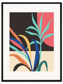 Gerahmter Kunstdruck Abstrakte Pflanze II