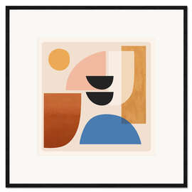 Gerahmter Kunstdruck Abstrakte Minimale Formen