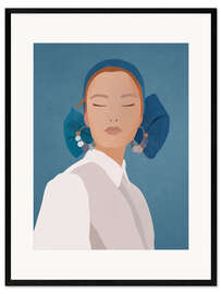 Innrammet kunsttrykk Minimal Girl Portrait