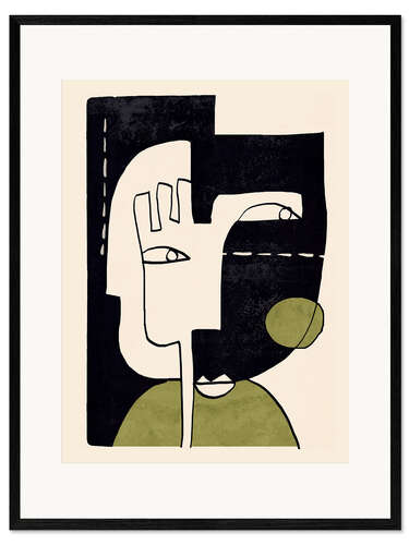 Impresión de arte enmarcada Abstract Face III
