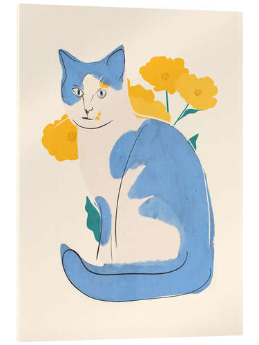 Acrylglasbild Blaue Katze