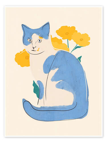 Póster Blue cat