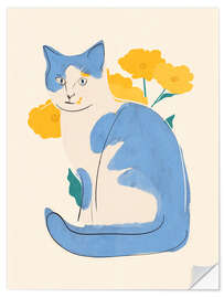 Autocolante decorativo Blue cat