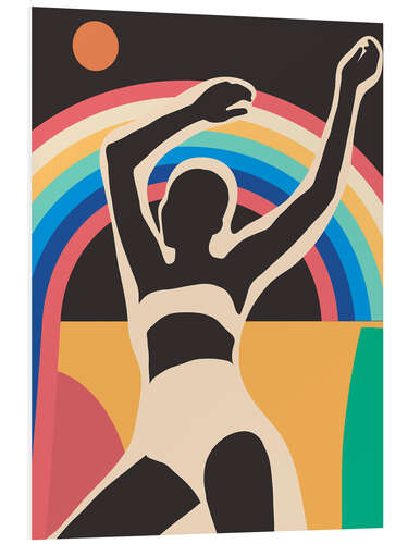 PVC print Modern Abstract Art Rainbow Dance