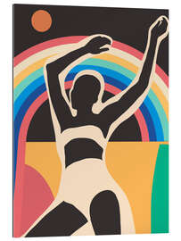 Galleriataulu Modern Abstract Art Rainbow Dance