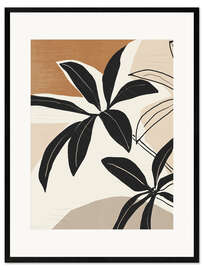 Framed art print Modern Abstract Art Plant