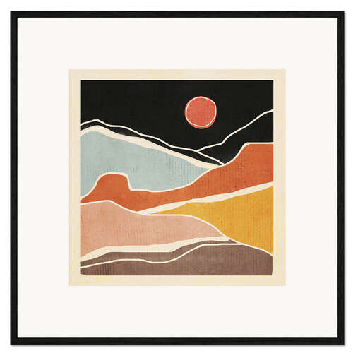 Gerahmter Kunstdruck Abstrakte Landschaft II