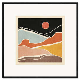 Gerahmter Kunstdruck Abstrakte Landschaft II