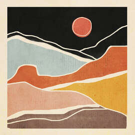 Magnettafel Abstrakte Landschaft II