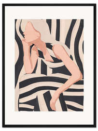 Gerahmter Kunstdruck Abstrakte Kunst weibliche Figur