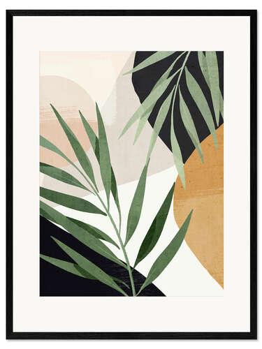 Innrammet kunsttrykk Abstract Tropical Leaves IV