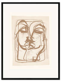 Gerahmter Kunstdruck Kuss