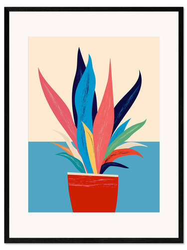Innrammet kunsttrykk Abstract Plant IV