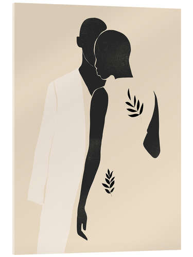 Akrylbilde Minimal Abstract Couple