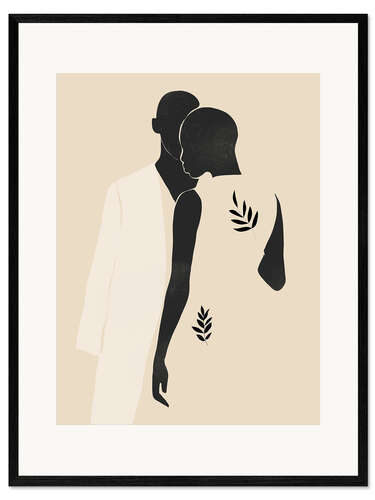 Innrammet kunsttrykk Minimal Abstract Couple