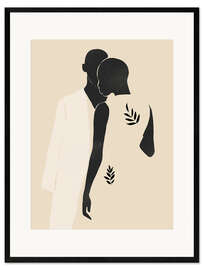Kehystetty taidepainatus Minimal Abstract Couple