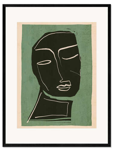 Impresión de arte enmarcada Abstract Face V