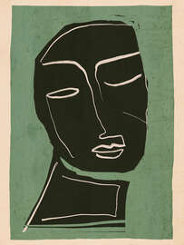 Magnettafel Abstraktes Gesicht V