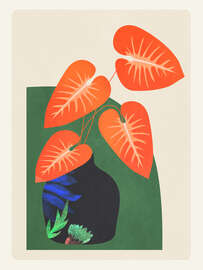 Magnettafel Abstrakte Pflanze V