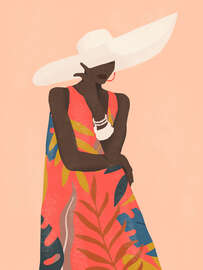 Magnettafel Tropisches Mädchen IV