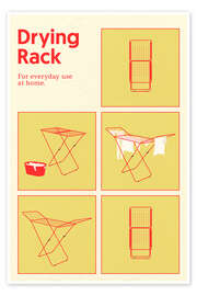 Wall print Drying Rack - Rosi Feist