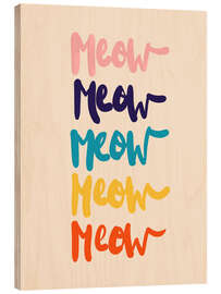 Quadro de madeira Meow