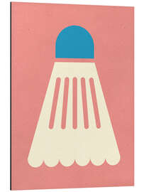 Magnettafel Badminton Weißblau