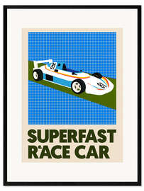 Plakat artystyczny premium w ramie Superfast Race Car