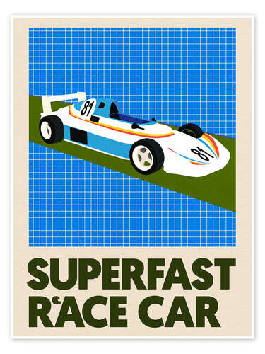 Plakat Superfast Race Car