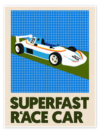 Poster Superfast Race Car