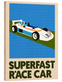 Hout print Superfast Race Car