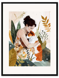 Framed art print Dog love