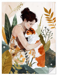 Muursticker Dog love