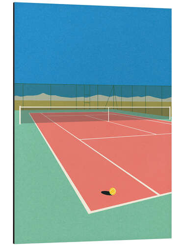 Tableau en aluminium Tennis Court In the Desert