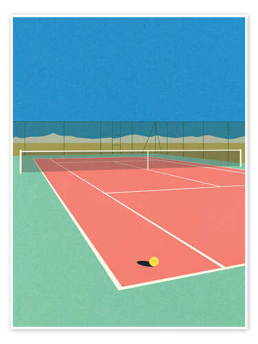 Poster Tennis Court In the Desert