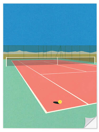 Vinilo para la pared Tennis Court In the Desert