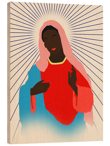 Quadro de madeira Madonna