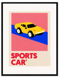Impressão artística com moldura Sports Car