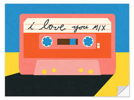 Wandsticker I Love You Mixtape